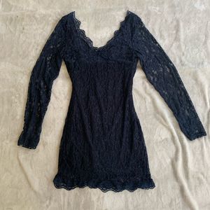XJF MC Blue Lace Dress